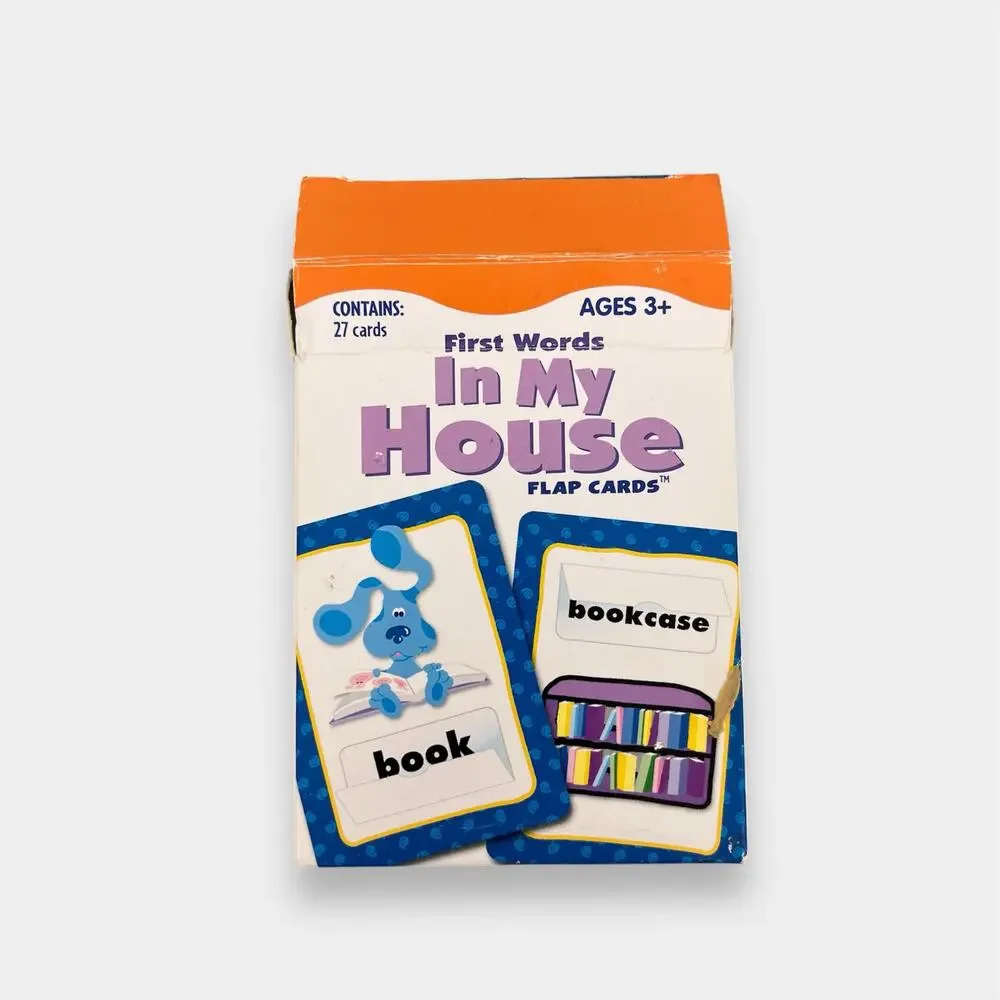 Vintage Blue Clues In My House First Words Flashcards Set 2003 Viacom Nick Jr